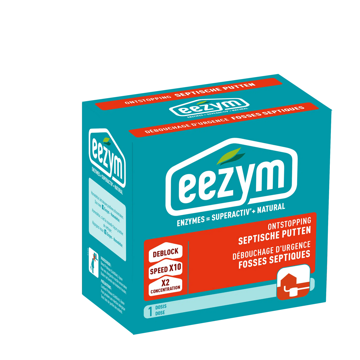 Eezym Emergency (500g) for rapid decomposition of organic matter in a septic tank